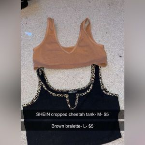 Have to upcharge a bit bc of the app. Forever 21 bralette and cropped tank